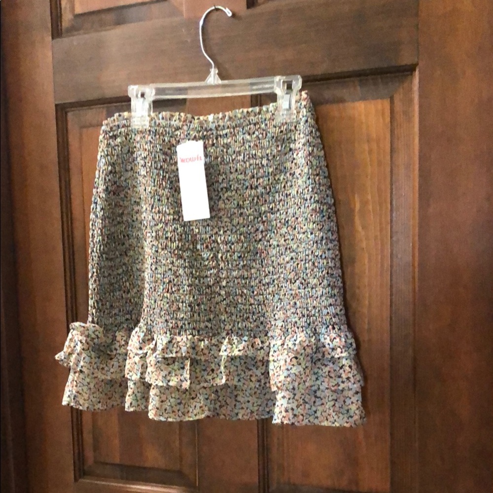 Women's Multicolor Ruffle Skirt
